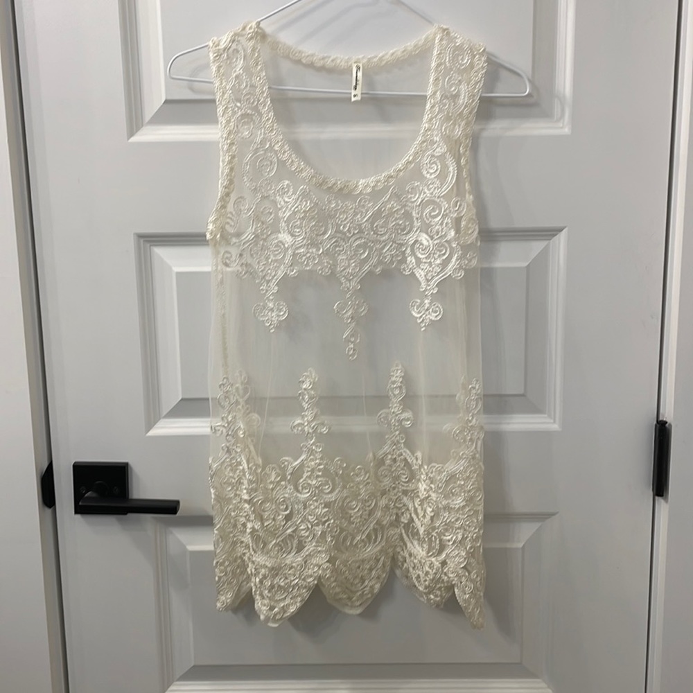 Women’s sheer lace top